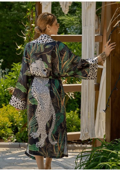 Mayovera Kimono Kaplan Tasarım Çok Renkli
