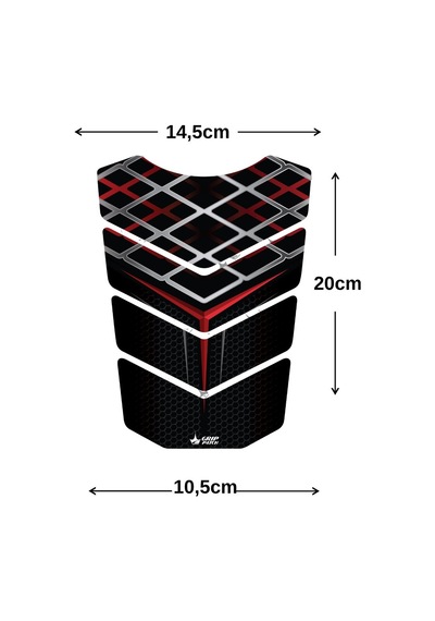 Grippatch Universal Renkli Tank Pad Gc-02-1 Çok Renkli