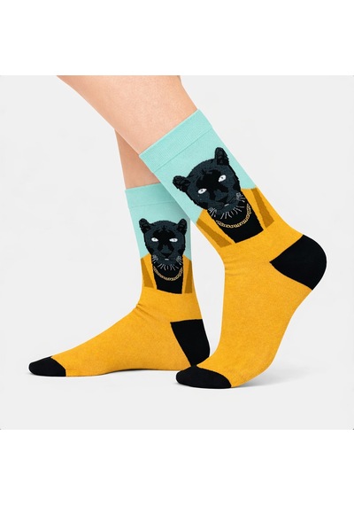 Carnaval Socks Kolyeli Kaplan Desenli Rekli Spor Çorap Çok Renkli