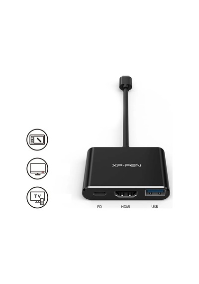 Xp-pen 3'ü Bir Arada Çok Fonksiyonlu Usb-c Hub Type C'den Usb+hdmı+pd'ye