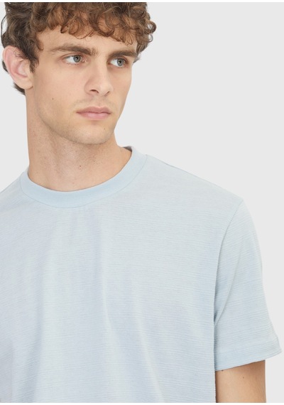 Ramsey Açık Mavi Jakarlı %100 Pamuk T-shirt