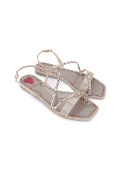 Menghi Kadın Pvc Bej Düz Sandalet 774 810e Bn Sndlt Y25 Cumıno Bej