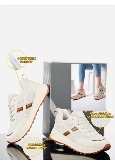 Mcdark Kadın Vizon Sneakers Günlük Spor Ayakkabı