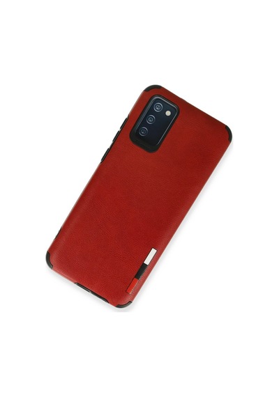 Samsung Uyumlu Galaxy A03s Kılıf Loop Deri Silikon Kırmızı\