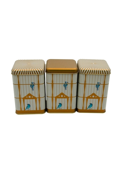 Evle Birdcage Kare Saklama Set 3 Parça Çok Renkli