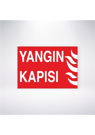 Yangın Kapısı 21x28 Arkası Yapışkanlı Sticker
