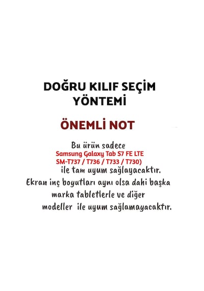 Samsung Galaxy Tab S7 Fe Sm-t737 / T736 / T733 / T730 12.4 Inç Silikon Kılıf + Nano Ekran Koruyucu