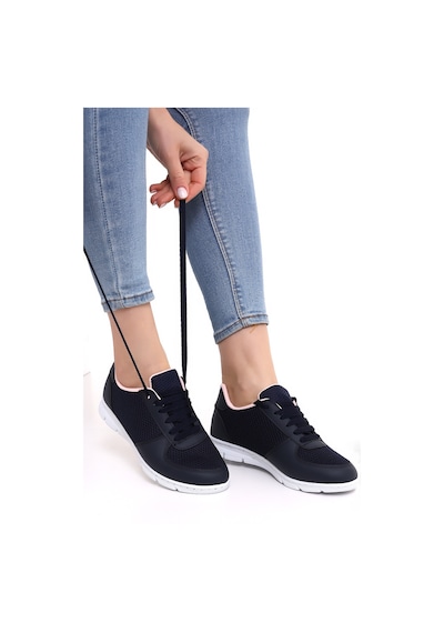 Wordex F1 Günlük Kadın Fileli Yazlık Sneaker Spor Ayakkabı Lacivert