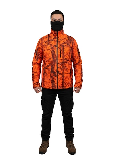 Mysia Outdoor Turuncu Orman Desen Taktik Polar Mont Avcı Mont 7 Cep Çok Renkli