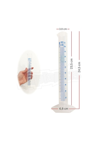 Isolab 100Ml Plastik Mezür Mavi Skala N11.36885
