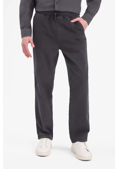 DeFacto %100 Pamuk Bol Rahat Kesim Wide Leg Geniş Paça Yazlık Keten Görünümlü Pantolon D7285AX25SPAR104