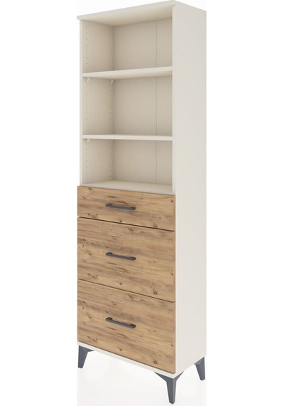 Arges Dolap 3 Raflı 3 Çekmeceli 60x30x182 Aytaşı-çam Aytaşı