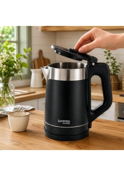 Lorenzo Lrz-1124 Amore 1.8 Litre 1500 Watt Çelik Elektrikli Su Isıtıcı