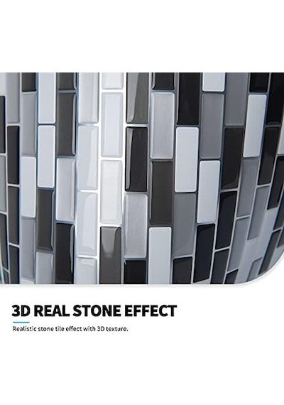 Art3d Tabakalar Ve Çıkartma Backsplashes Fayans Vinyl Mutfak Duvar Stikers, 6 Adet, Vinil, A 01, 12in X 12in