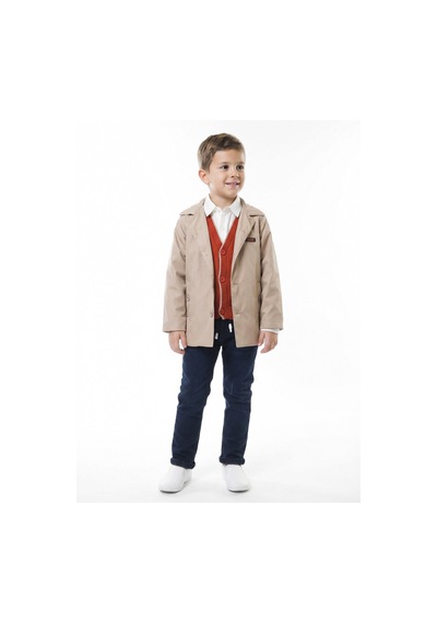 Xo Kids Erkek Çocuk 4lü Alt Üst Takım 2-5 Yaş 12201 Bej