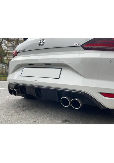 Vw Scirocco Mk1.5 Difüzör Parlak Siyah Sol Çiftli 2014 2015 2016 2017 Arka-difizör-bodykit-ek-karlık