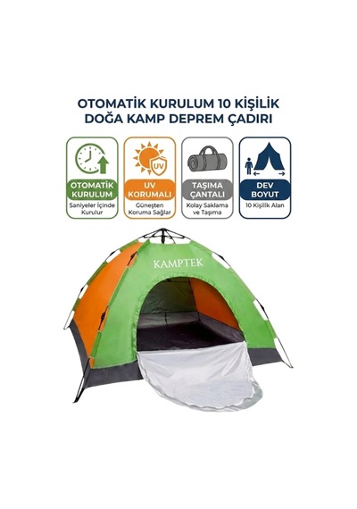 Aile Boyu 10 Kişilik Otomatik Kamp Çadırı - 300x300x170 Cm Kolay Kurulum Deprem Acil Durum Çadır Taşıma Çantalı Çok Renkli Aile Boyu 10 Kişilik Otomatik Kamp Çadırı - 300x300x170 Cm Kolay Kurulum Deprem Acil Durum Çadır Taşıma Çantalı Çok Renkli
