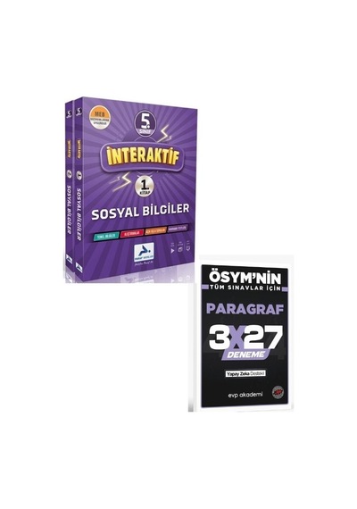 Paraf 2027 5. Sınıf İnteraktif Sosyal Bilgiler Soru Kütüphanesi+ Evp Akademi Paragraf