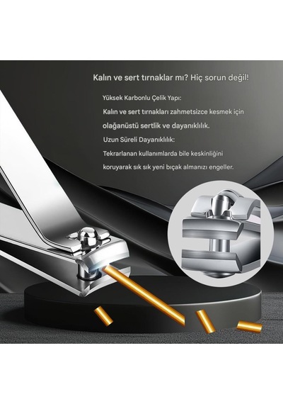 Tırnak Makası 5 Parçalı Set Çok Amaçlı Paslanmaz Karbon Çelik