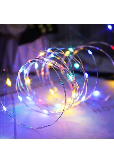 Rgb 5 Metre Renkli Pilli Led Işık Renkli Led Işık Renkli Yılbaşı Ağacı Işığı Rgb Parlak Peri Led Işık Multi Colors Led Light