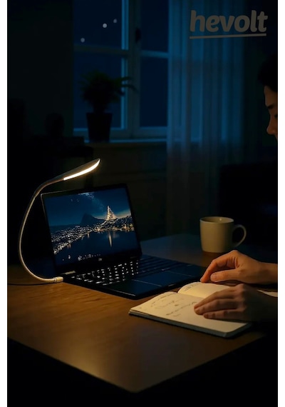 Dokunmatik Usb Led Çalışma Kitap Okuma Işığı Pc Laptop Gece Lambası 3 Seviye Işık Beyaz Çok Renkli