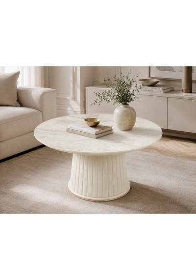 Ganni Home Angel Orta Sehpa Beyaz Mermer Beyaz, Gold Detaylı Yuvarlak Ve Şık Tasarım Beyaz Mermer-beyaz Ganni Home Angel Orta Sehpa Beyaz Mermer Beyaz, Gold Detaylı Yuvarlak Ve Şık Tasarım Beyaz Mermer-beyaz
