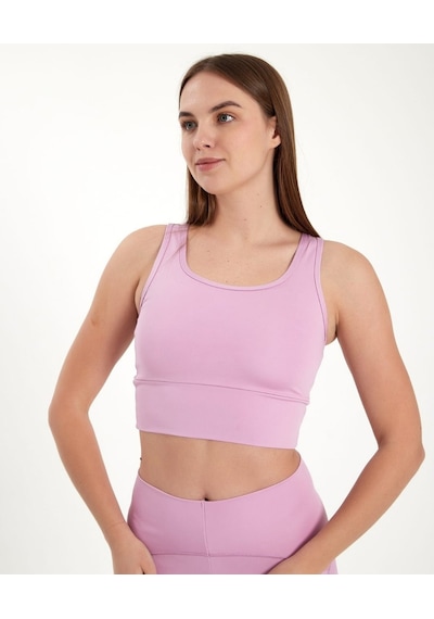 Aurafit Arkası Halter Kesim U Yaka Spor Sütyeni/büstiyer/croptop- Beyaz