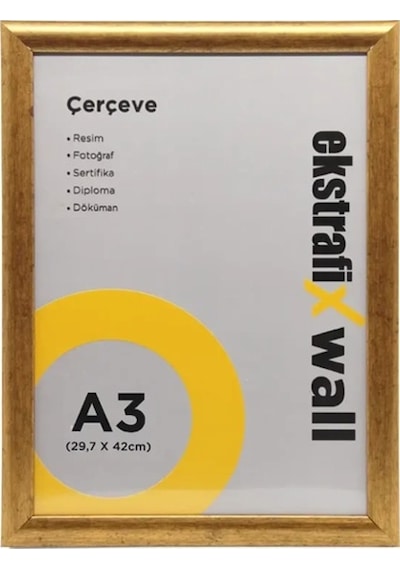 Ekstrafix Çerçeve A3 29,7x42cm Altın
