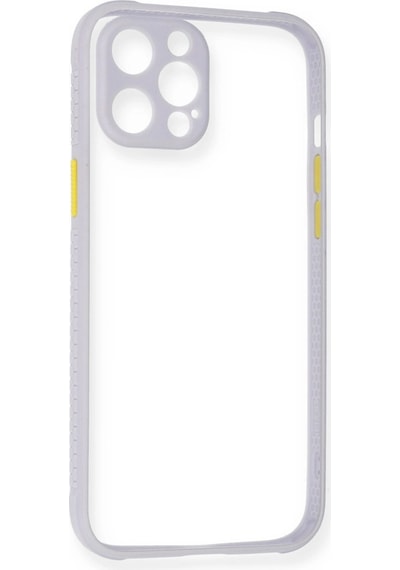Apple Uyumlu  iPhone 12 Kılıf Miami Şeffaf Silikon Lila