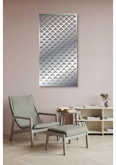 Pul Dekoratif Panel Metal Duvar Tablosu - Duvar Sanatı - Duvar Dekoru - Krom