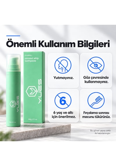 Yues Hindistan Cevizi Aromalı Florürlü Pompalı Diş Macunu 60 G Beyazlatma