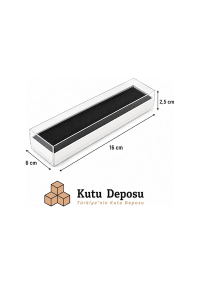 6x16x2,5 Cm Asetat Kapaklı Tespih Ve Takı Kutusu-beyaz Demonte 50 Adet
