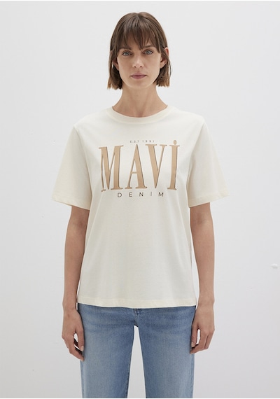 Mavi - Mavi Logo Baskılı Bej Tişört 1611990-70008 Bej Mavi - Mavi Logo Baskılı Bej Tişört 1611990-70008 Bej