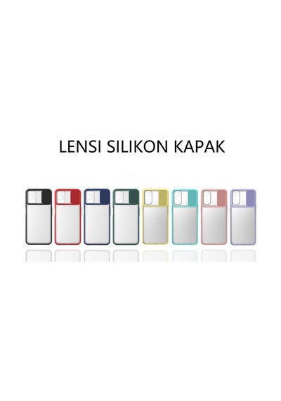 Noktaks - Oppo A52 Uyumlu - Kılıf Slayt Sürgülü Arkası Buzlu Lensi Kapak - Pembe Açık