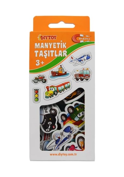 +3 Yaş Manyetik Oyuncaklar Taşıtlar 30 Parça (Diytoy)