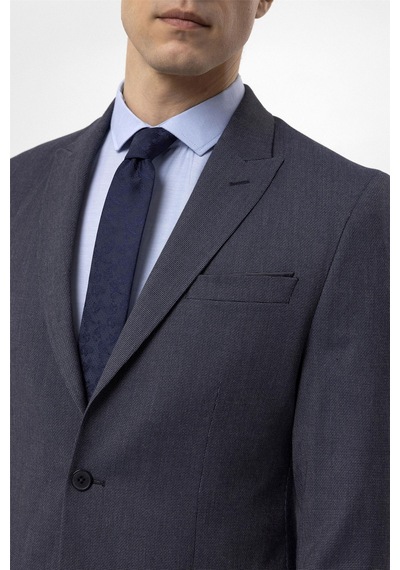 Süvari Lacivert Slim Fit Armürlü Sivri Yaka 6 Drop Klasik Takım Elbise-35496 Lacivert Süvari Lacivert Slim Fit Armürlü Sivri Yaka 6 Drop Klasik Takım Elbise-35496 Lacivert
