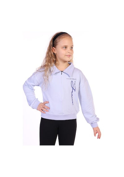 Toontoy Kız Çocuk Free Jeans Baskılı Sweatshirt Yeşil