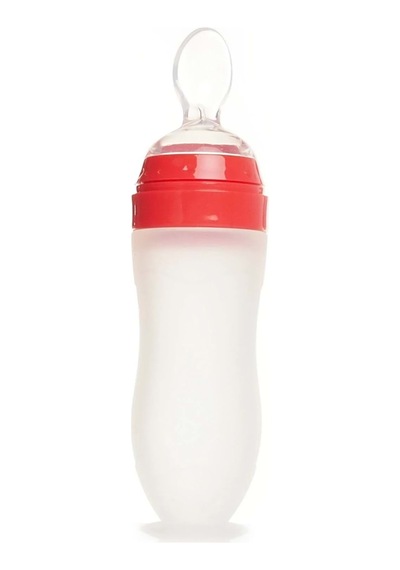 Bebedor Silikon Kaşıklı Biberon 120ml +6 Ay Şeffaf Kod:7509 5 Lü