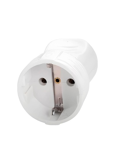 90301800 Topraklı Dişi Fiş Beyaz 16a 250v