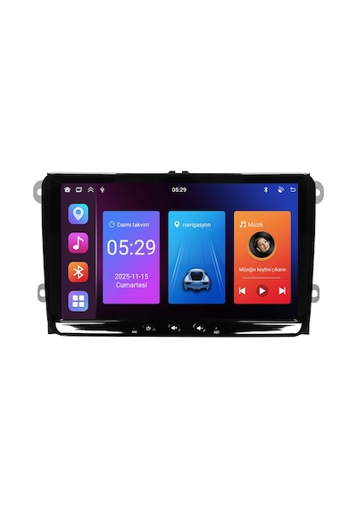 Volkswagen Golf 5/golf 6 Android Multimedya Sistemi 2004-2012 Crv-4580sd Piano Black Çerçeve 9"