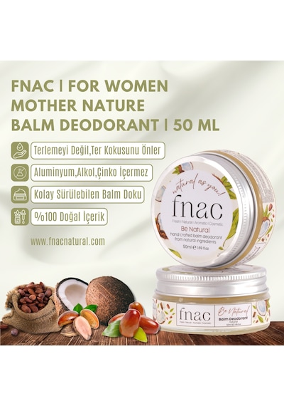 Fnac Doğal İçerikli Be Natural Ter Kokusu Önleyici Unisex Krem Deodorant 50 ML