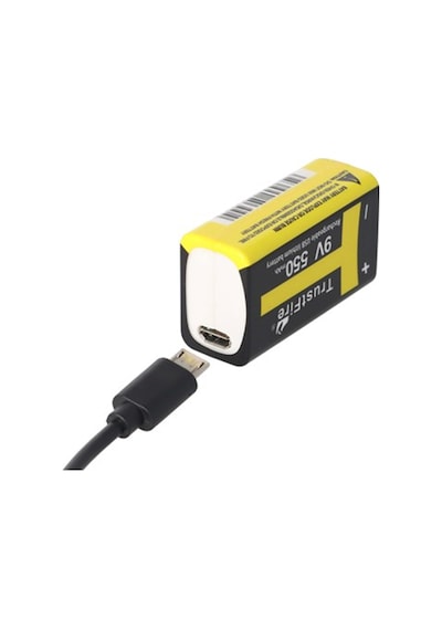 Trustfire 9V Blok 6Lr61 6F22 550Mah Bms. Usb Şarj Fonksiyonu Ile