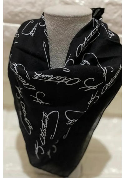 Tarzını Seç 10 Lu Siyah Atatürk İmzalı Bandana / Fular Set