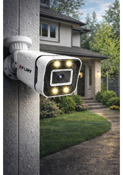 Fury 4 Ultra Warm Led Gece Renkli Görüntü Güvenlik Kamerası Dış Mekan Su Geçirmez