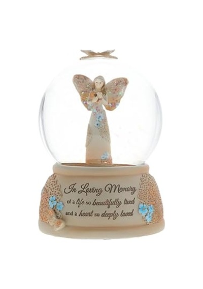 19061 Light Your Way Memorial İn Loving Memory Musical Water Globe, 100mm Diğer