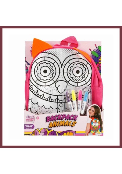 Storeşahin Boyanabilir Desenli Baykuş Sırt Çantası Shn0720 Çok Renkli