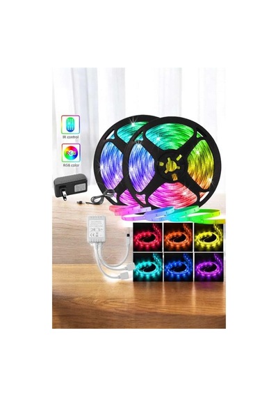 5 Metre Şerit Led Rgb Işıklı Kumandalı Güç Adaptörü Her Ortama Uygun 50467263