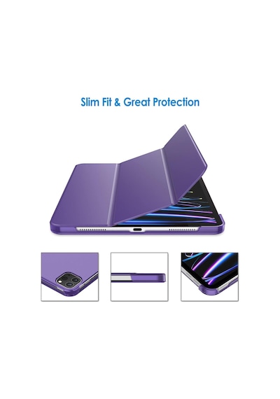 Apple Uyumlu iPad Pro 4. Nesil M2 2022 11 Inç Tablet Flip Smart Standlı Akıllı Kılıf Smart Cover Kılıf