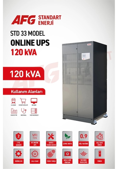 120 Kva Trifaze Online Ups Std 33 Model Kesintisiz Güç Kaynağı