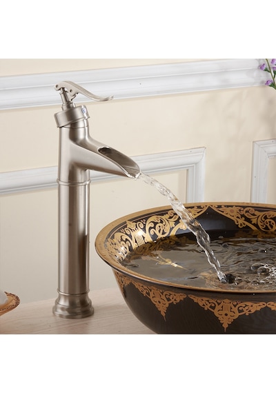 Banyo Çanak Lavabo Bataryası Mat Krom Nikel